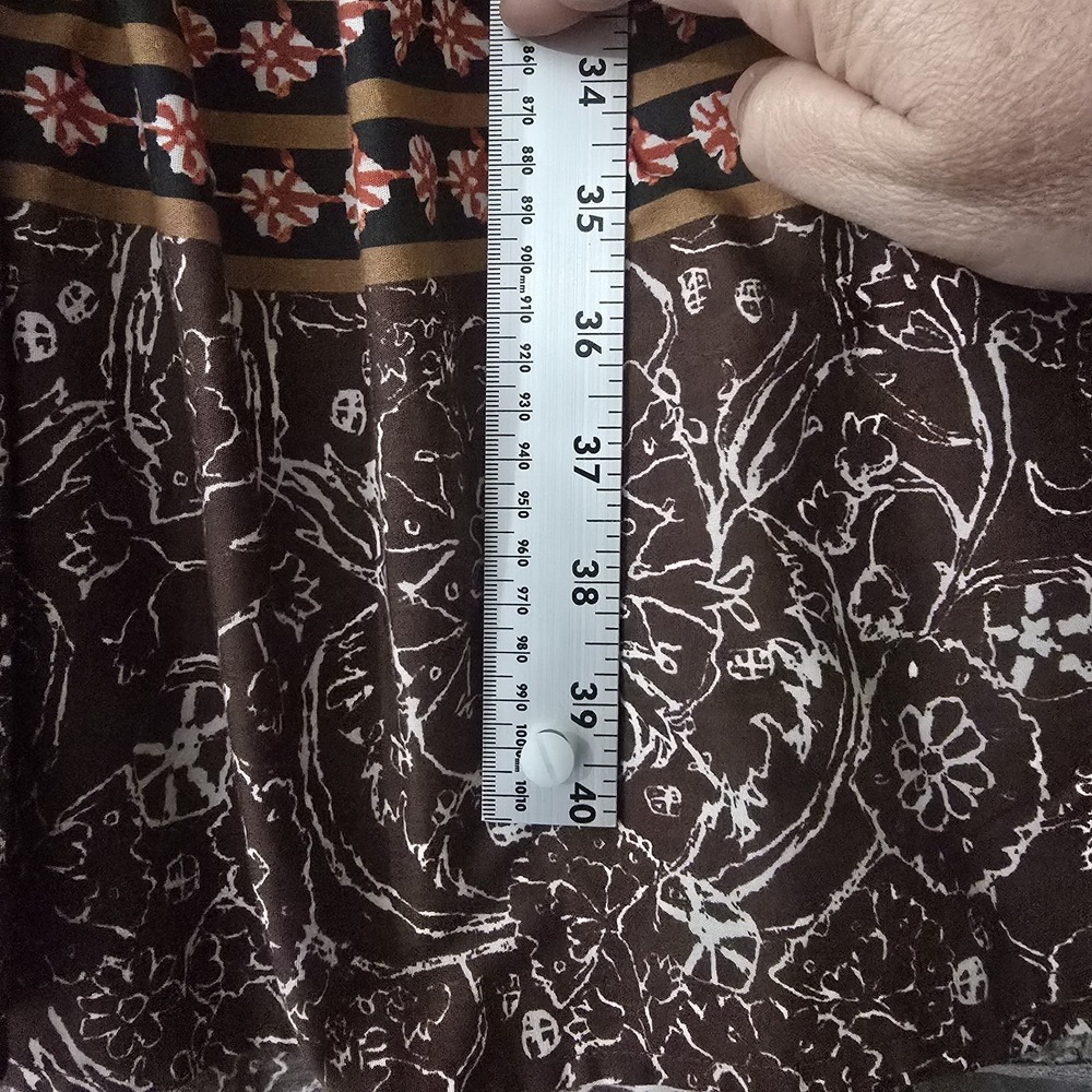 Anthropologie Floral Tiered Midi Dress Womens 4 Cottagecore Boho Cotton NWT - Picture 4 of 7